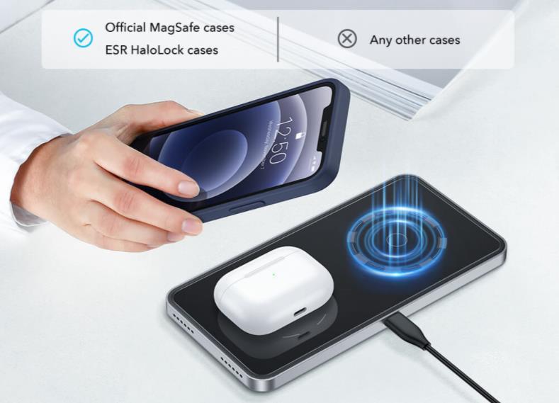 2-in-1 Magnetisches kabelloses Ladegerät für das iPhone 12