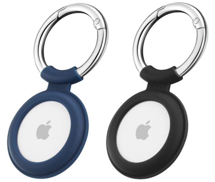 wpPRO Schlüsselanhänger Schutzhülle aus Silikon schwarz Kompatibel mit AirTags Tracker Bluetooth Slim-Fit und Kratzfeste Hülle mit modernem Design 