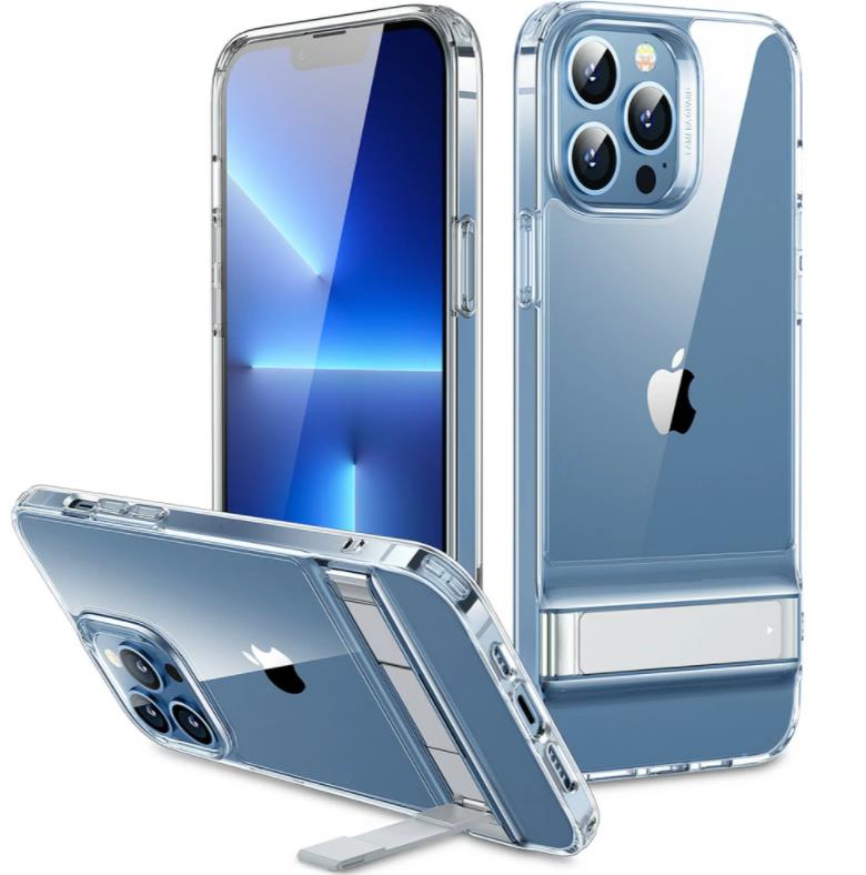 iPhone 13 Pro Max klare Metallständer Hülle